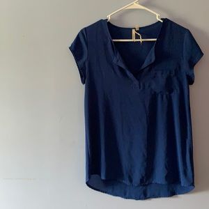 Rich dark blue blouse